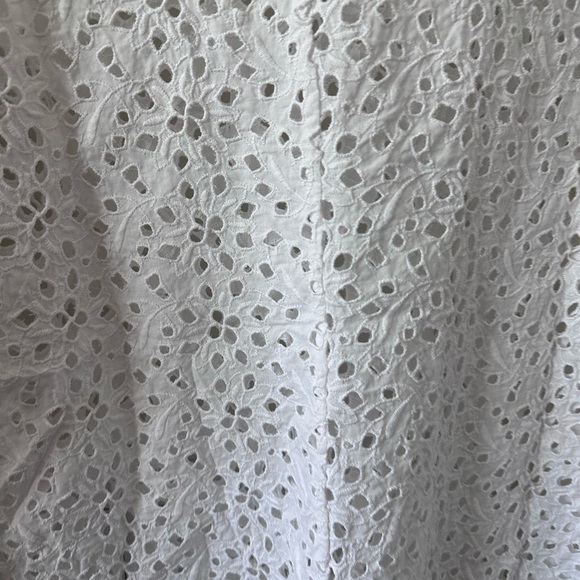 Talbots Women's White Eyelet Top - Picture 3 of 4